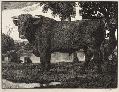 Lot 367 - Tunnicliffe (Charles Frederick, 1901-1979). The Shorthorn Bull, 1935