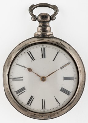 Lot 687 - Pocket watch. A Victorian silver pair case pocket watch