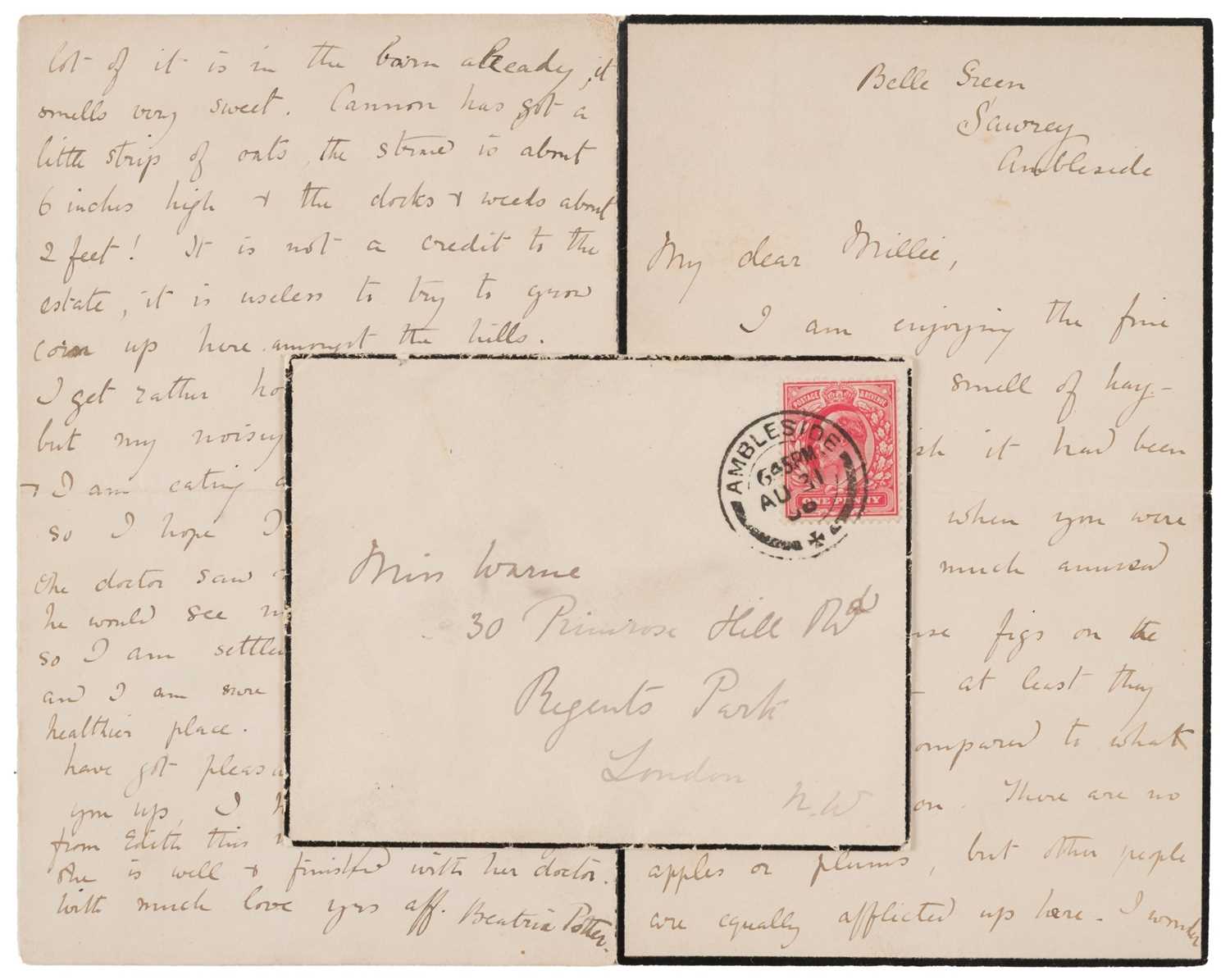 Lot 96 - Potter (Beatrix). Autograph Letter Signed, [31 August 1906]