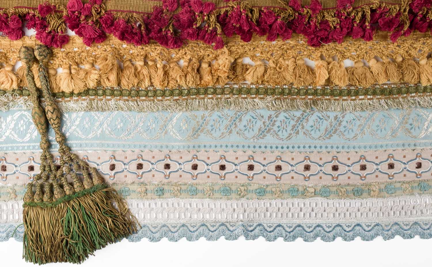 Lot 507 - Passementerie. A collection of high quality modern upholstery trims, 20th century