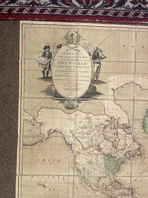 Lot 145 - World. Bowles & Carver. Bowles's New Four-Sheet Map of the World..., 1798