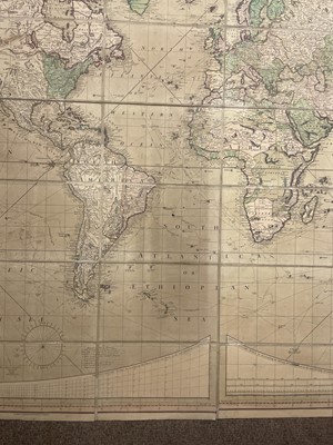 Lot 145 - World. Bowles & Carver. Bowles's New Four-Sheet Map of the World..., 1798