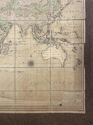 Lot 145 - World. Bowles & Carver. Bowles's New Four-Sheet Map of the World..., 1798