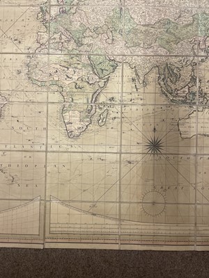 Lot 145 - World. Bowles & Carver. Bowles's New Four-Sheet Map of the World..., 1798