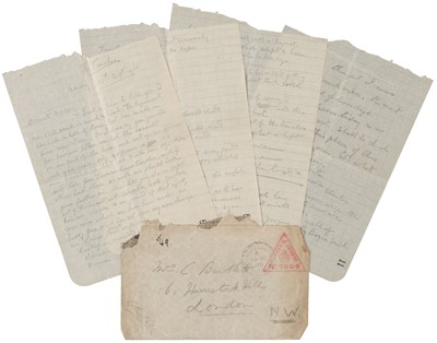 Lot 74 - Bartlett (Lt Col Charles), An archive of approximately 340 WWI autograph letters, France, 1915-17