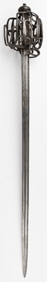 Lot 431 - Sword. An English basket hilt back sword, 18th century