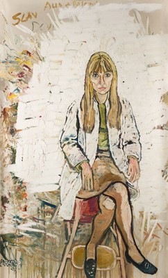 Lot 273 - Bratby (John, 1928-1992). Portrait of Alfreda Benge, oil, signed