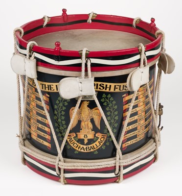 Lot 310 - Regimental drum. A marching drum of the 2nd Bn, The Royal Irish Fusiliers