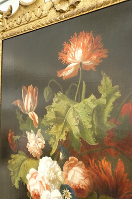 Lot 12 - Verelst (Simon, 1644-1721). Still Life with roses, tulips, carnations & convolvulus in a vase