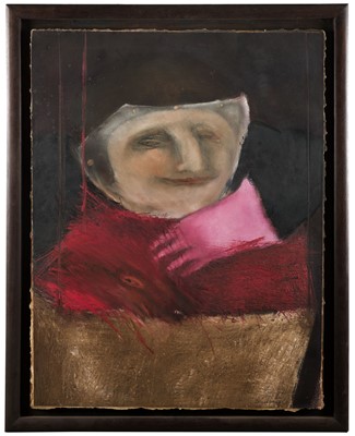 Lot 303 - Pacheco (Ana Maria, 1943-). Veiled Woman and Fox, oil, signed