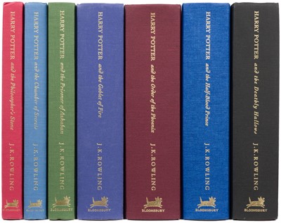 Lot 756 - Rowling (J. K.) A set of all 7 deluxe edition Harry Potters, 1999-2007