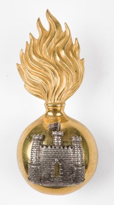 Lot 467 - Royal Inniskilling Fusiliers. An Irish officer's fur cap grenade, post-1881