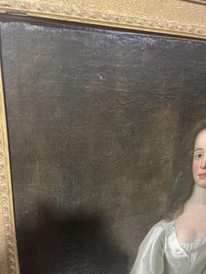 Lot 17 - Irish School. Portrait of Martha, 1st Countess Aldborough, circa 1730, oil painting in Kent frame