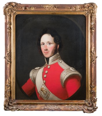 Lot 446 - English School. Portrait of an officer of the 75th (Stirlingshire) Regiment of Foot, circa 1830