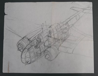 Lot 23 - Davis (George Horace, 1881-1963). “Beware of the Hum in the Sun”..., c. 1940, pencil rough sketch