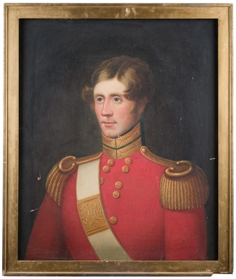 Lot 447 - English School. Portrait of an officer of the 94th Regiment of Foot, circa 1830