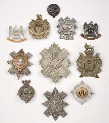 Lot 479 - Scottish badges. A Victorian white metal glengarry badge of the Perth Highland Rifle Volunteers