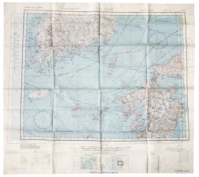 Lot 184 - RAF silk escape maps, comprising, AAF Harbin and Spassk-Dal'niy 1st edition 1943