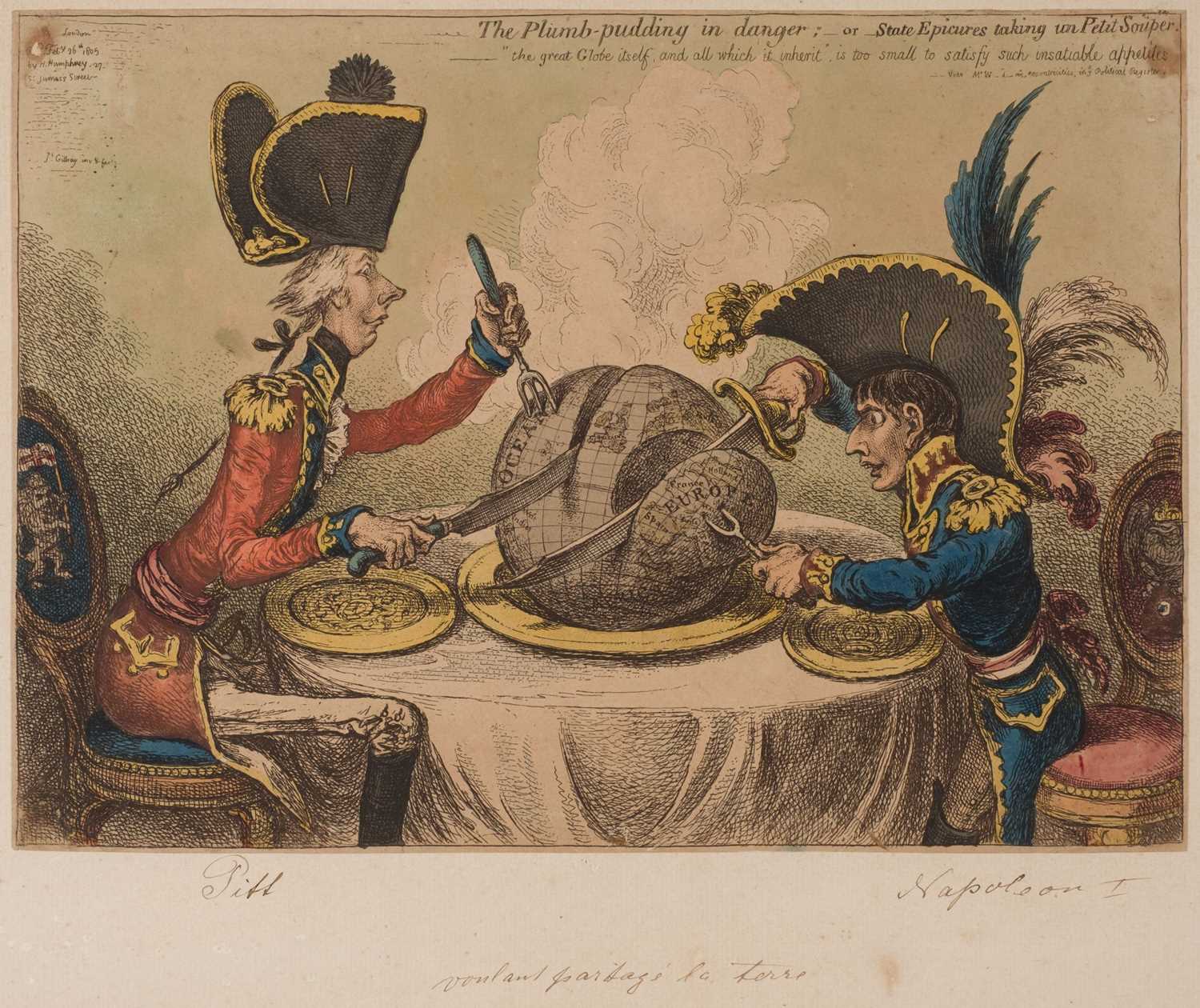 Lot 233 - Gillray (James). [The Plumb Pudding in Danger..., 1805]