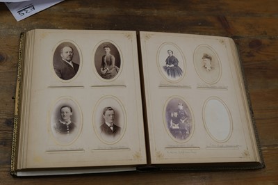 Lot 24 - Cartes de Visite. A group of 8 cartes-de-visite albums, c. 1860s/1880s