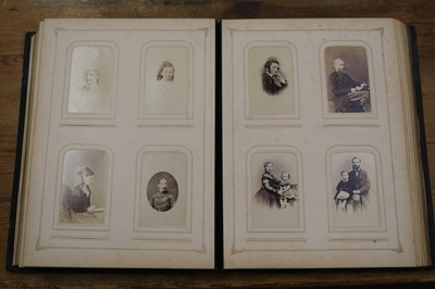 Lot 24 - Cartes de Visite. A group of 8 cartes-de-visite albums, c. 1860s/1880s
