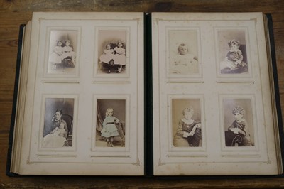 Lot 24 - Cartes de Visite. A group of 8 cartes-de-visite albums, c. 1860s/1880s