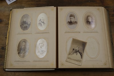 Lot 24 - Cartes de Visite. A group of 8 cartes-de-visite albums, c. 1860s/1880s