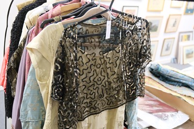Lot 459 - Clothing. A beaded evening coat, circa 1928, & other items of clothing, early 20th century & later