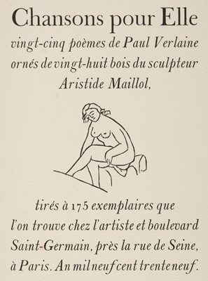 Lot 331 - Verlaine (Paul). Chansons pour Elle... 1939