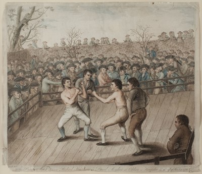 Lot 242 - Grozer (J.). The Boxing match between Richard Humphries & Daniel Mendoza..., circa 1788