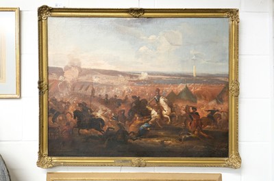 Lot 8 - Circle of Jan Peter van Bredael, (1683-1735). The Siege of Vienna, oil