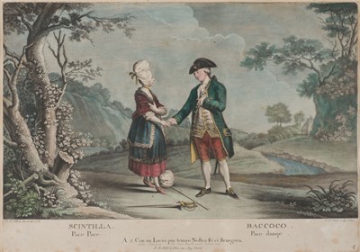 Lot 162 - Haid (J.E.). Set of four scenes from an Intermezzo, Augsburg: circa 1780