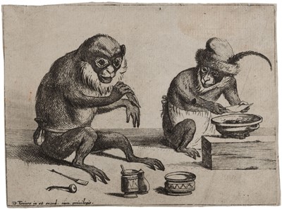 Lot 78 - Boel (Coryn, 1620-1668). Het Apenspel im de Wereld, 1650..., and one other