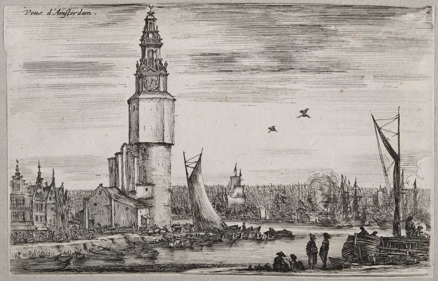 Lot 75 - Della Bella (Stefano, 1610-1664). Deer Hunt, 1654, Tour de Calais, & Veue d'Amsterdam, 1647
