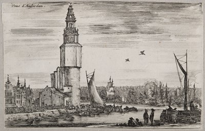 Lot 37 - Della Bella (Stefano, 1610-1664). Veue d'Amsterdam & Tour de Calais, 1654