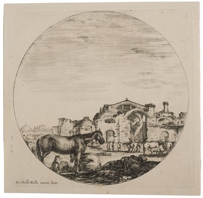 Lot 75 - Della Bella (Stefano, 1610-1664). Deer Hunt, 1654, Tour de Calais, & Veue d'Amsterdam, 1647