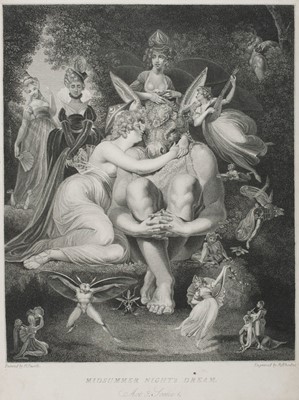 Lot 92 - Rhodes (Richard, 1765-1838). Oberon Squeezing the Flower..., & one other, after Fuseli, 1794