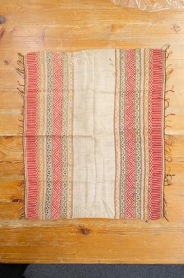 Lot 495 - Indian. A metalwork book cover, 19th century, & other needlework items