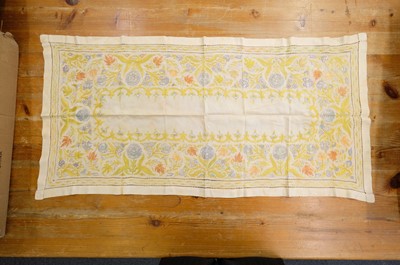 Lot 495 - Indian. A metalwork book cover, 19th century, & other needlework items
