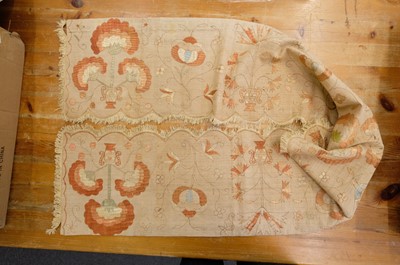 Lot 495 - Indian. A metalwork book cover, 19th century, & other needlework items
