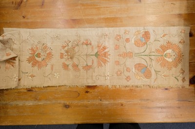 Lot 495 - Indian. A metalwork book cover, 19th century, & other needlework items