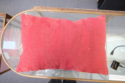 Lot 300 - Versace. A pair of Chinese Emperor cushions, 20th or 21st century, & 4 other cushions
