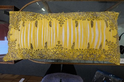 Lot 300 - Versace. A pair of Chinese Emperor cushions, 20th or 21st century, & 4 other cushions
