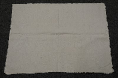Lot 517 - Quilt. Portion of an 18th century quilted petticoat, stitched by John Hawker, 1789-1790