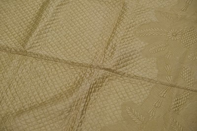 Lot 517 - Quilt. Portion of an 18th century quilted petticoat, stitched by John Hawker, 1789-1790
