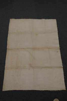 Lot 517 - Quilt. Portion of an 18th century quilted petticoat, stitched by John Hawker, 1789-1790