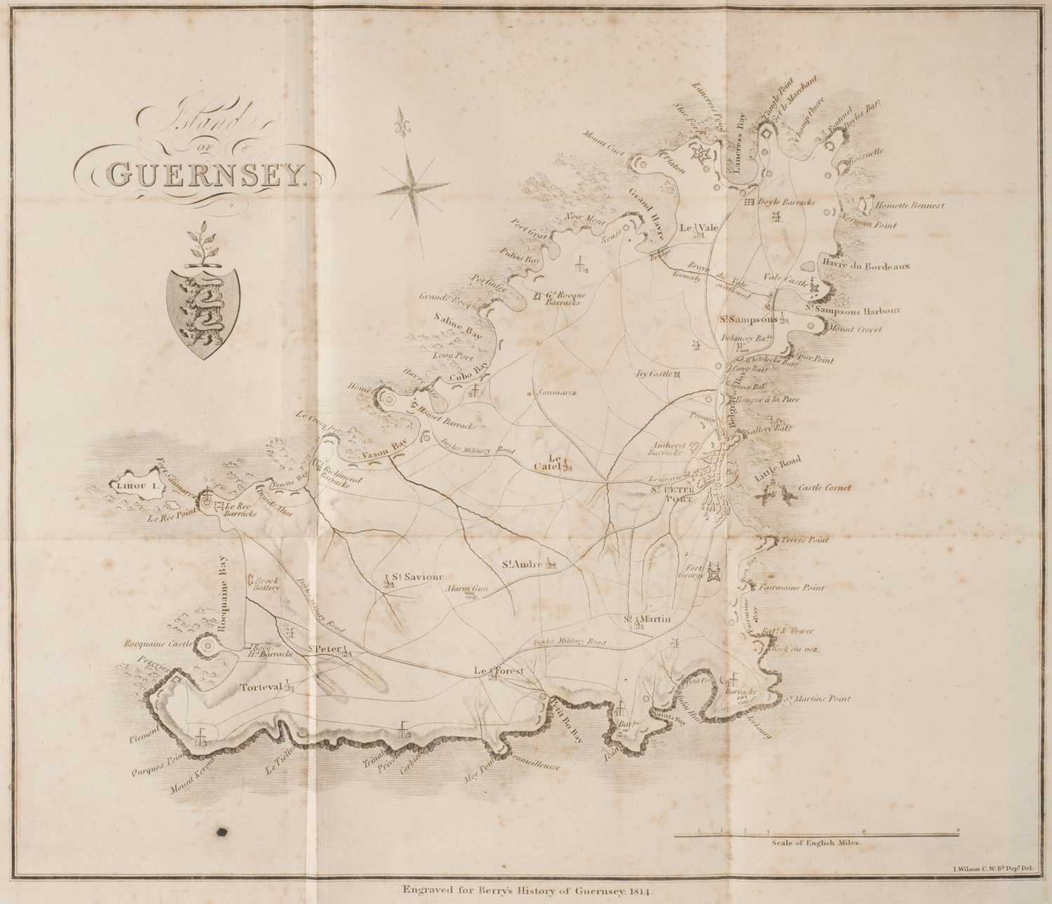 Lot 4 - Berry (William). The History of the Island of Guernsey, 1st edition, 1815