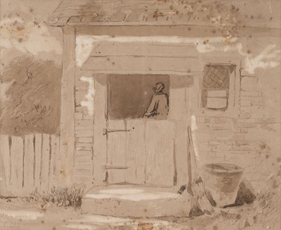 Lot 75 - Cox (David, 1783-1859). The Cottage Door, watercolour on paper