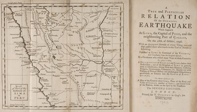 Lot 72 - Lozano [Pedro]. Earthquake which happen'd at Lima, 1748
