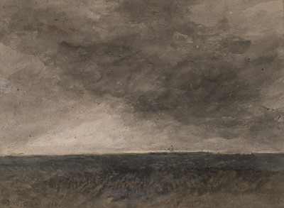 Lot 141 - Cox (David, 1783-1859). Stormy Skies, 1858, watercolour